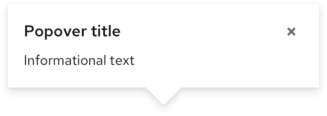 popover example with placeholder text for the title and informational text