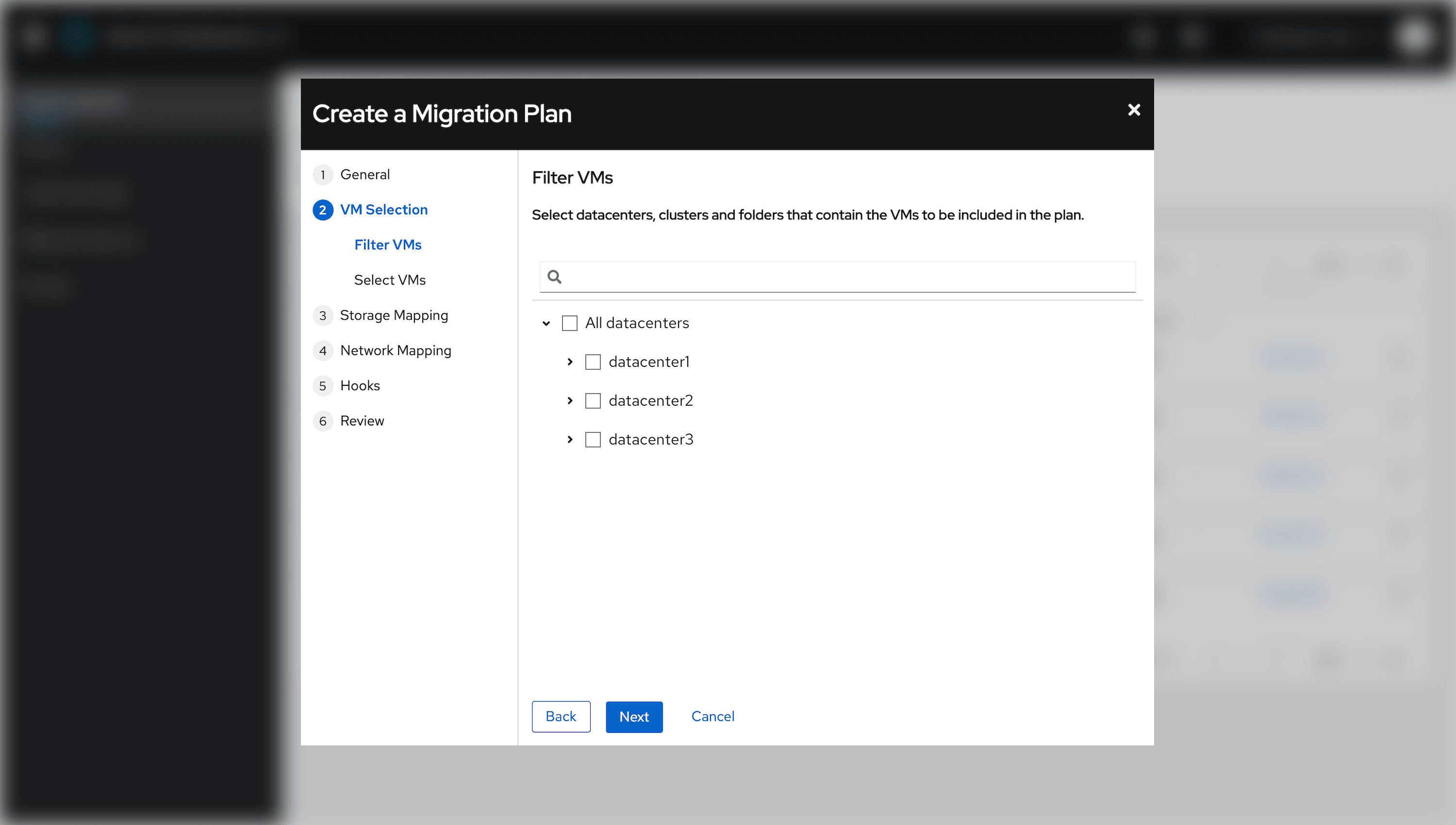 Tree view in wizard usage